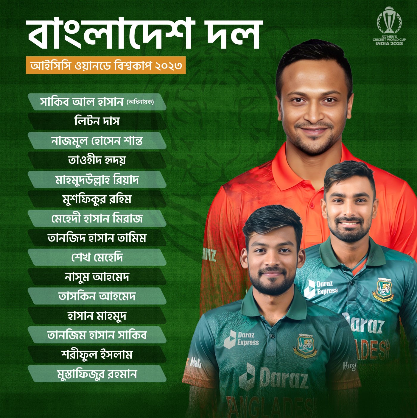 Bangladesh Announces Cricket World Cup Squad Tamim Iqbal