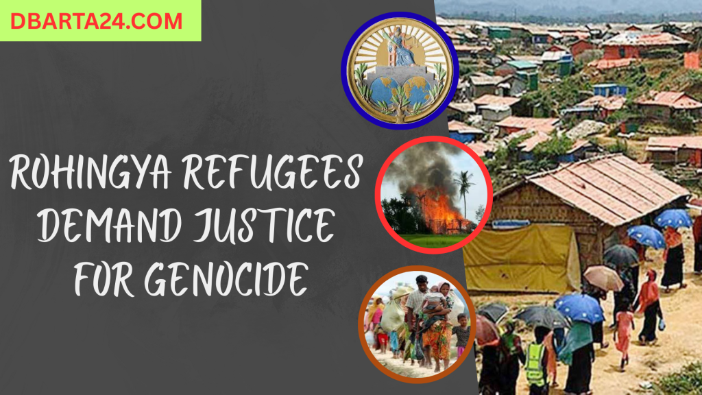 Rohingya refugees rally in Cox’s Bazar demanding justice and repatriation to Myanmar