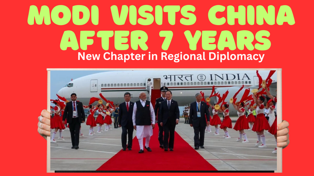 Indian Prime Minister Narendra Modi arrives in China for SCO Summit 2025 after seven years.