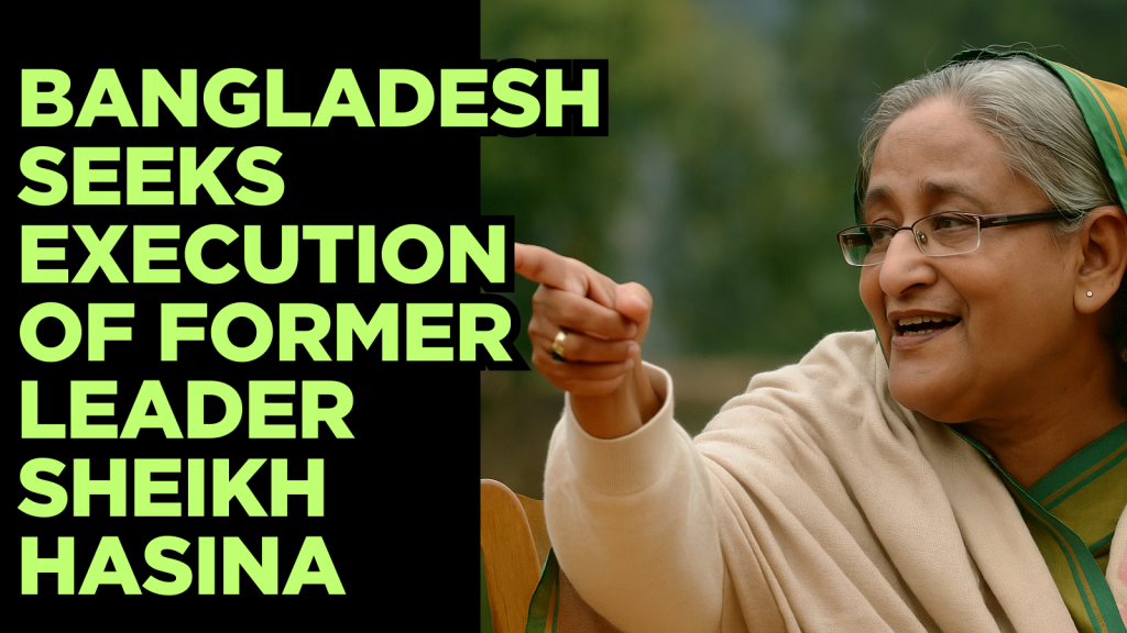 Former Bangladeshi Prime Minister Sheikh Hasina, sentenced to death for crimes against humanity after the 2024 student protests, is in exile in India