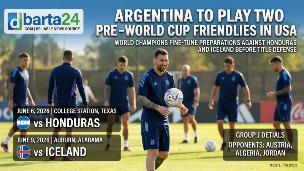 Argentina national football team players practicing during a training session for the upcoming World Cup.