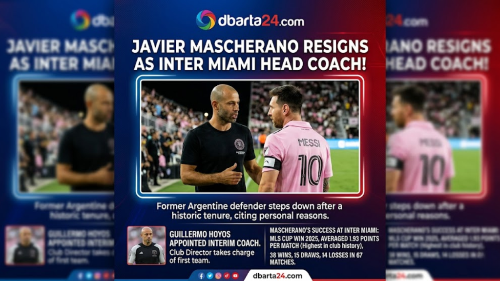 Javier Mascherano and Lionel Messi sharing a moment during an Inter Miami match.