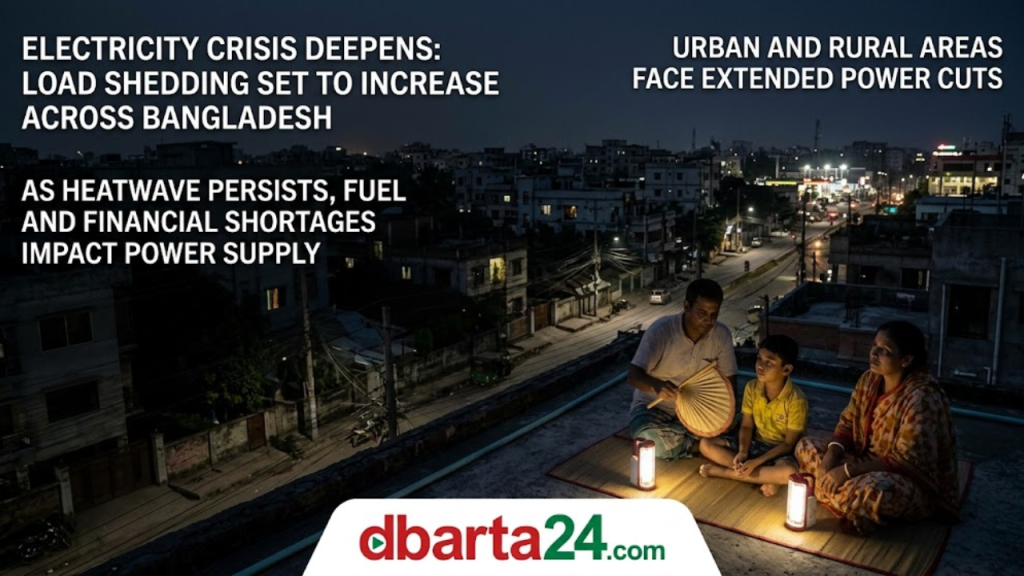 Frequent power cuts and load shedding affecting daily life during a heatwave in Bangladesh.