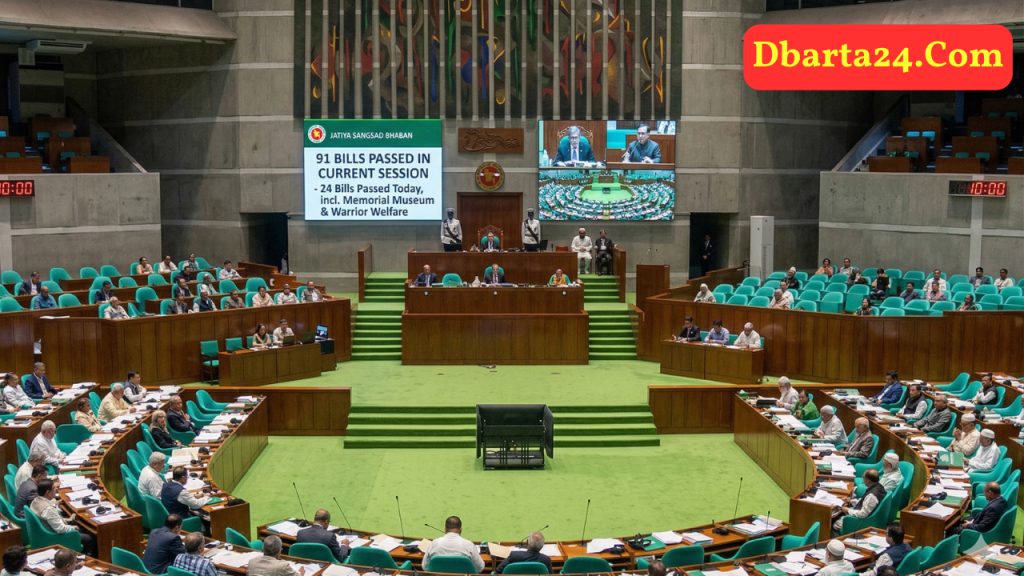 Speaker Hafiz Uddin Ahmed presiding over the 13th National Parliament session where 24 bills were passed