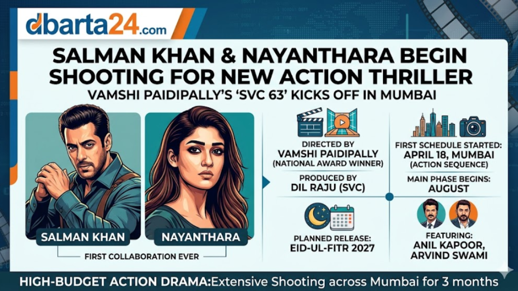 Salman Khan and Nayanthara together in a promotional poster for their new film SVC 63.