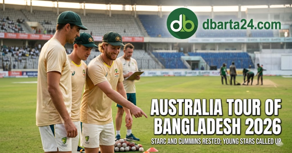 Australian cricket captain Mitchell Marsh leading the team during a match.