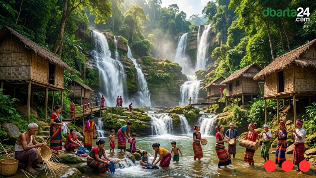 Rangamati-cascading-waterfalls Dhaka to Rangamati Travel Guide: Bus Fares, Train Routes, and Detailed Information