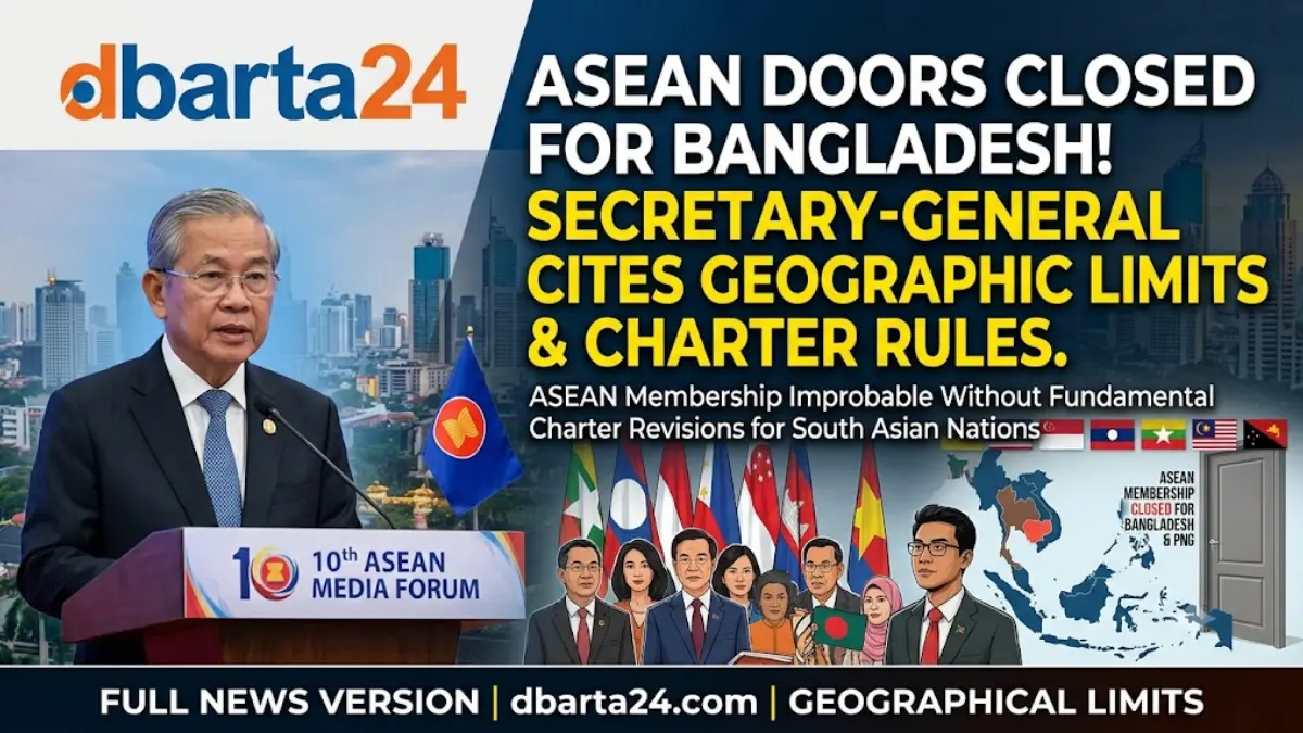 ASEAN Secretary-General Kao Kim Hourn speaking on regional membership criteria at the ASEAN Media Forum.