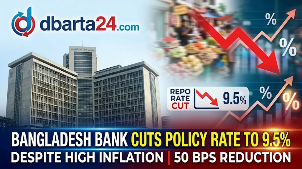 Bangladesh Bank headquarters building in Dhaka reflecting national monetary policy changes.