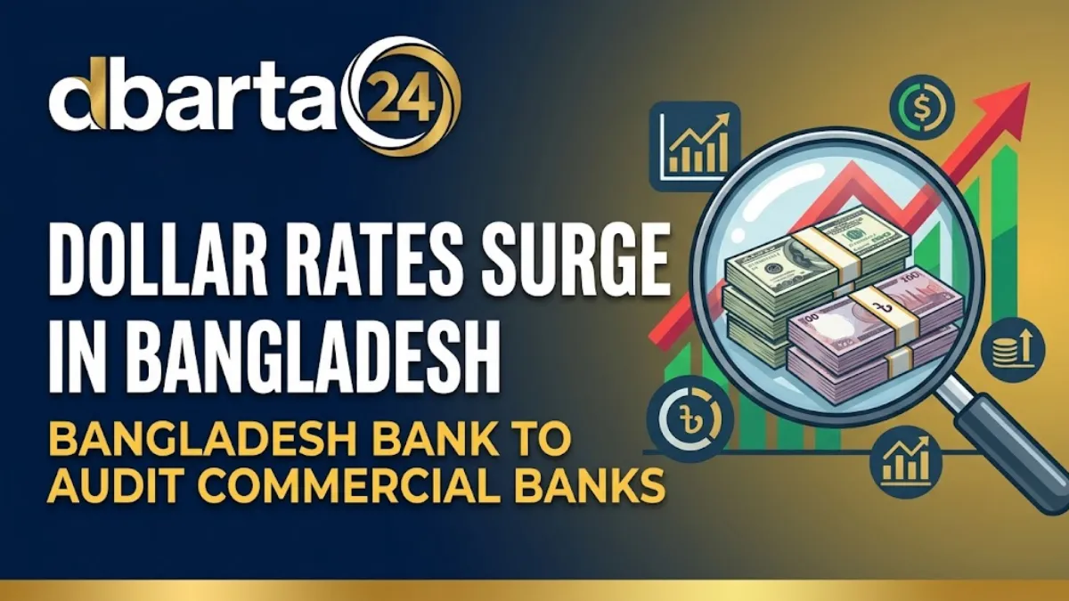Bangladesh Bank headquarters building in Dhaka managing foreign exchange reserves and dollar rates.