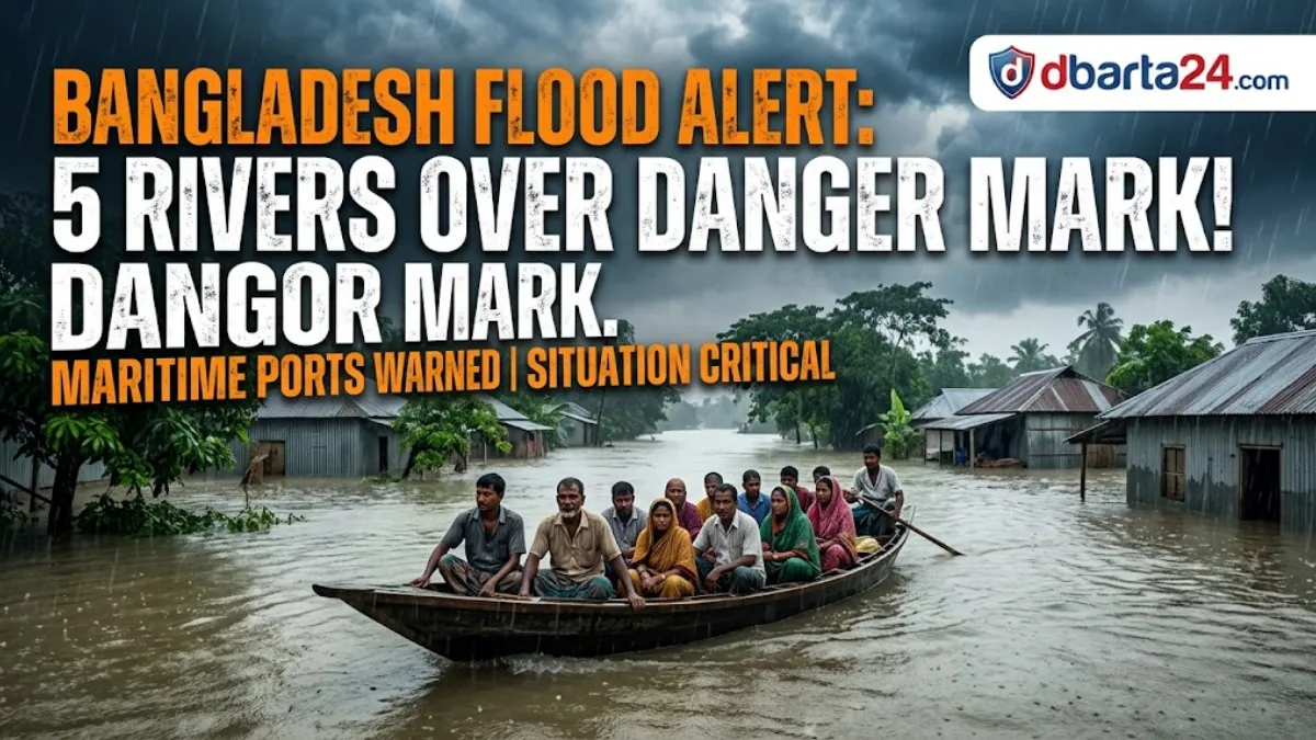 Bangladesh flood update, river water levels, Flood Forecasting and Warning Center, weather alert, maritime ports signal, Sangu river, Matamuhuri river, heavy rainfall, Bangladesh news