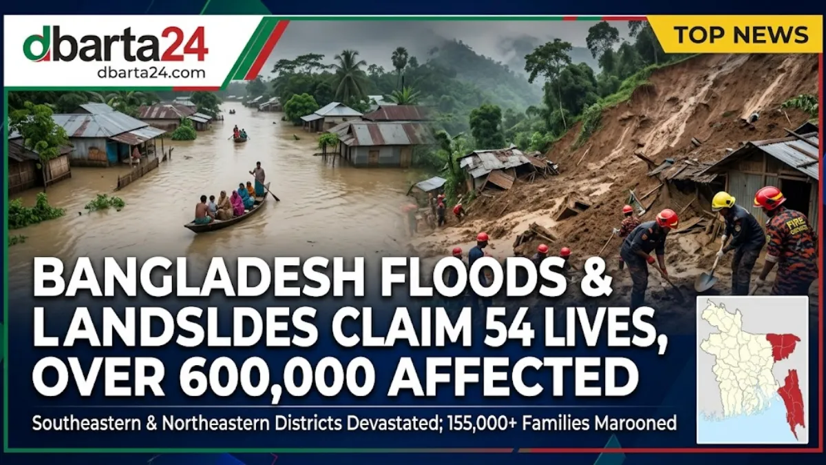 Emergency relief and flood conditions in Cox's Bazar and southeastern districts of Bangladesh following heavy rainfall and landslides.