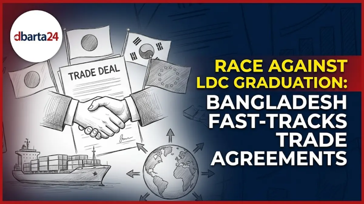 Commerce Minister and delegates discussing bilateral trade agreements to prepare Bangladesh for LDC graduation.