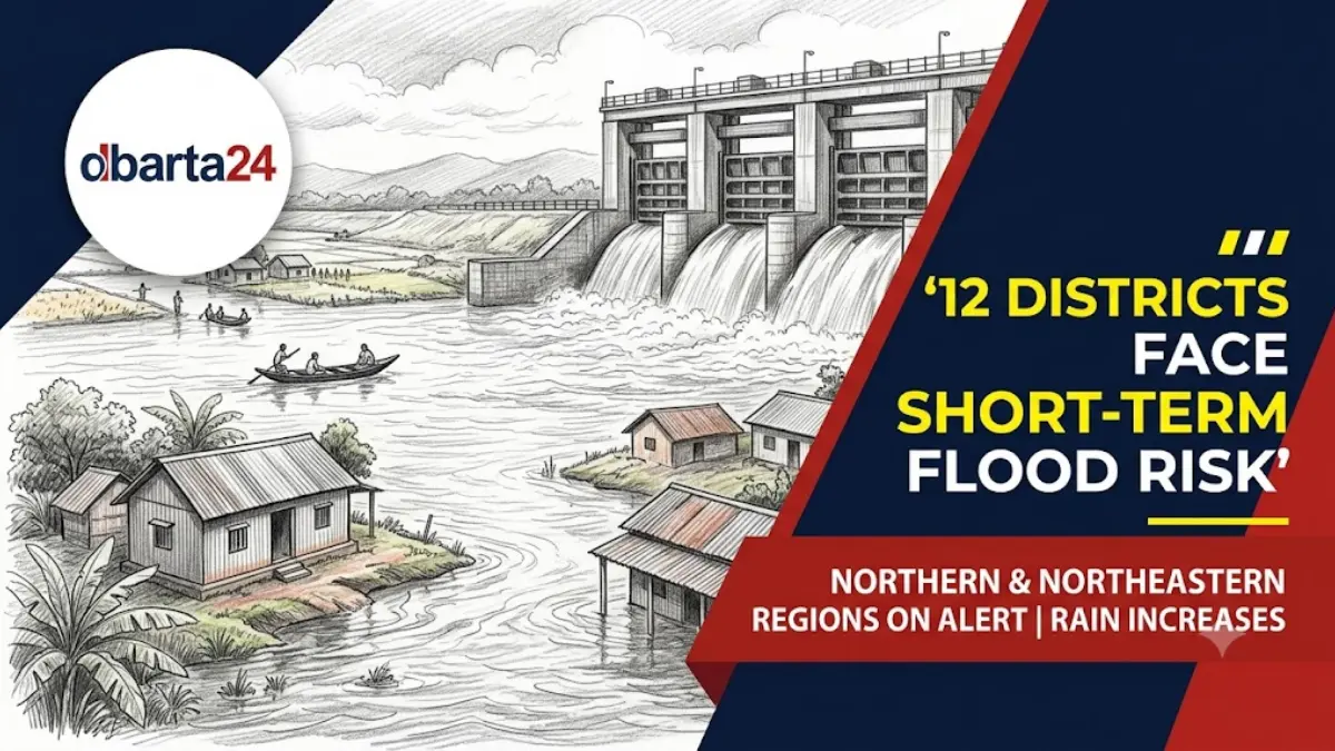 44 sluice gates opened at Teesta Barrage amid rising water levels and flood risk in Bangladesh