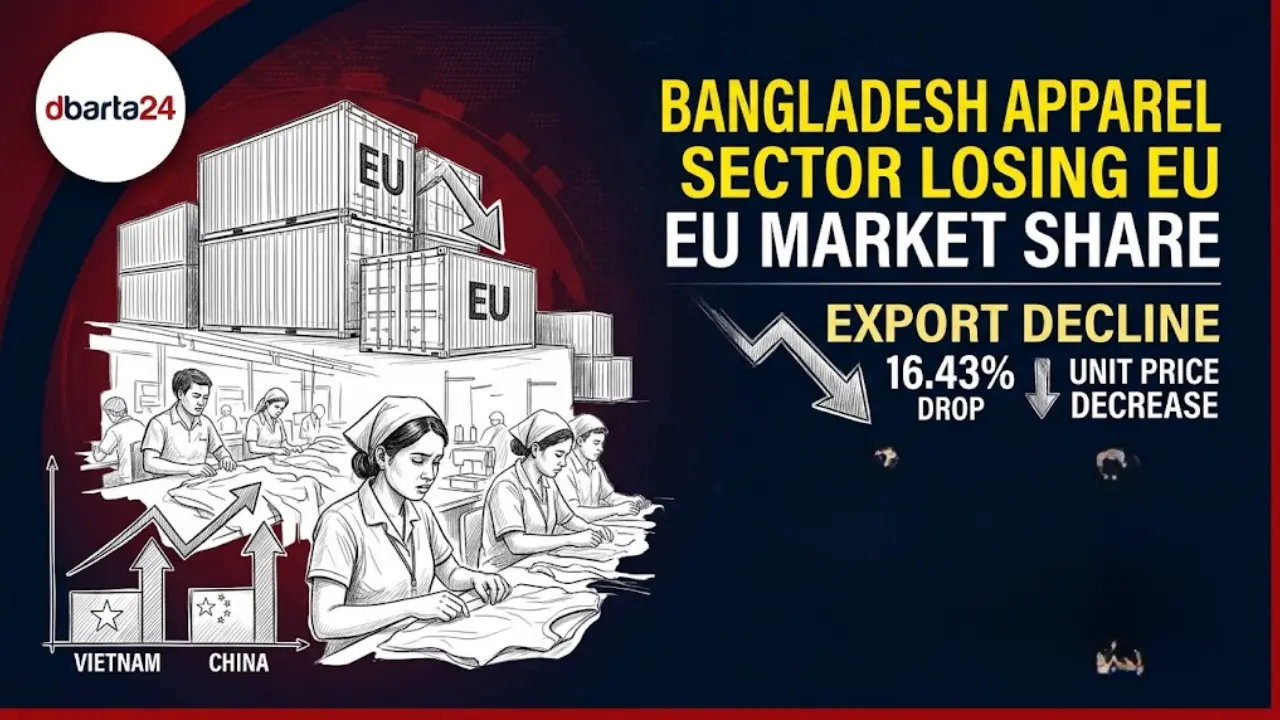 Bangladesh garment factory workers manufacturing apparel for European Union export market