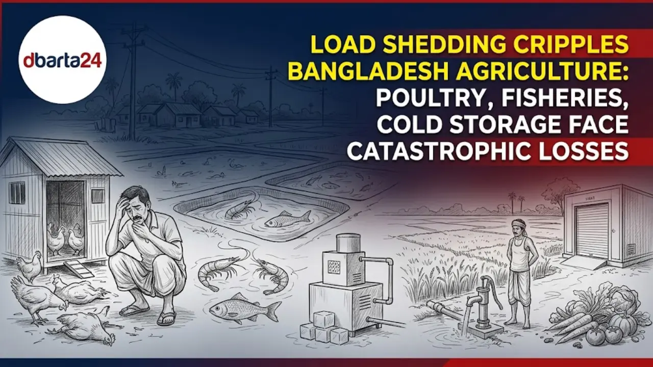 A poultry farm in Bangladesh affected by high heat and load shedding power cuts