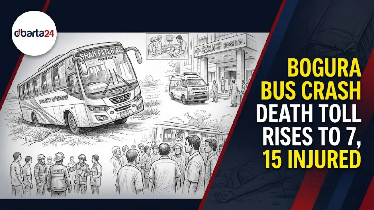 Shah Fateh Ali Paribahan bus involved in fatal accident on Bogura-Naogaon highway