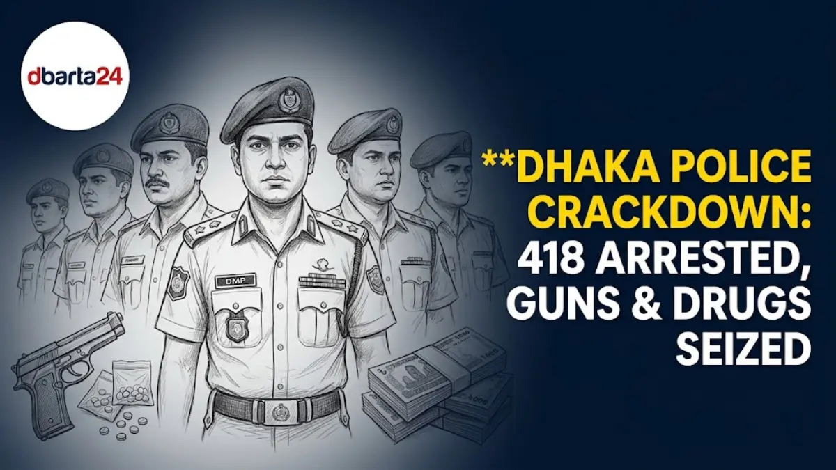 Dhaka Metropolitan Police officers during a regular drive in the capital city.