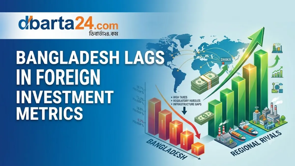 Foreign Direct Investment in Bangladesh report by FICCI comparing key economic performance indicators with regional peers.
