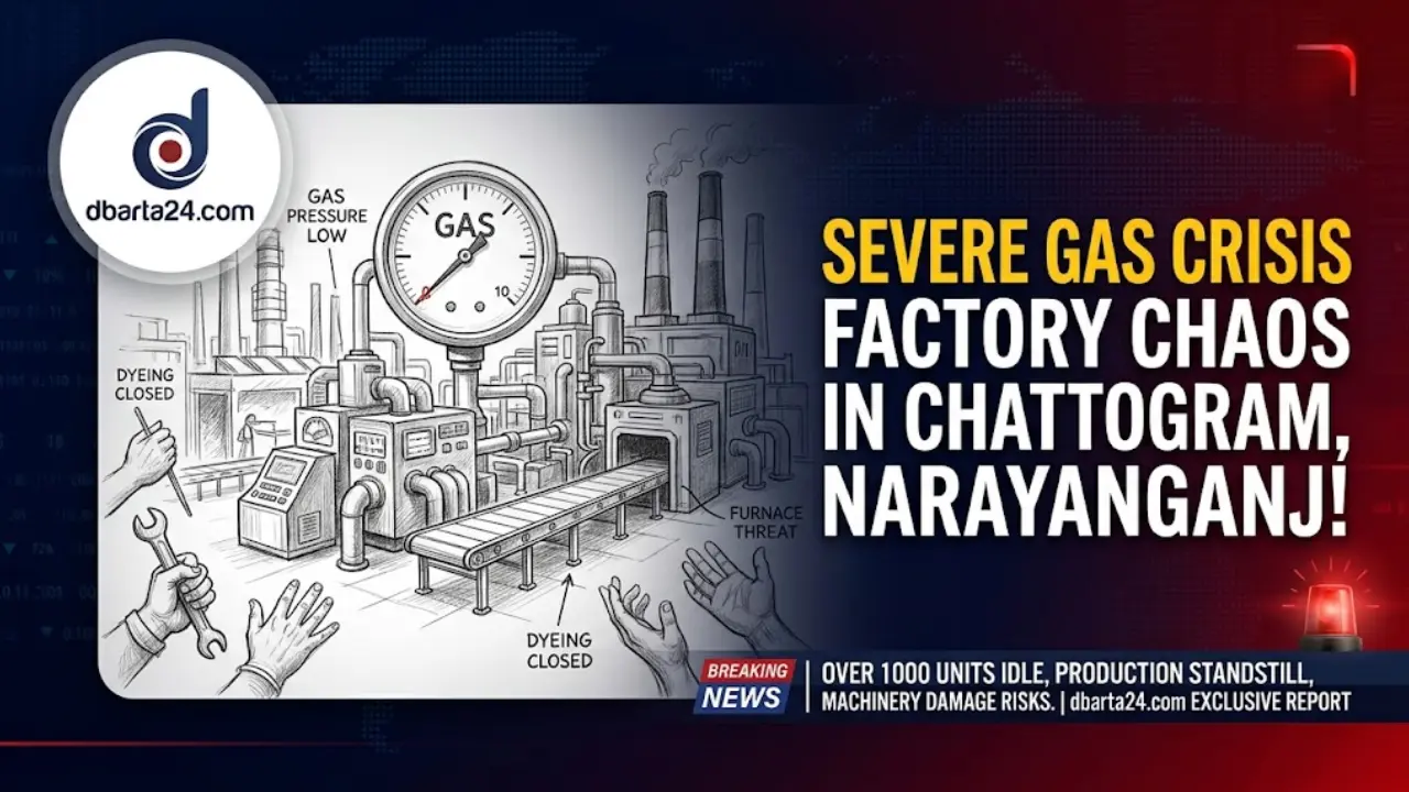 Empty production floor of a Bangladeshi steel and textile factory shut down due to severe gas crisis