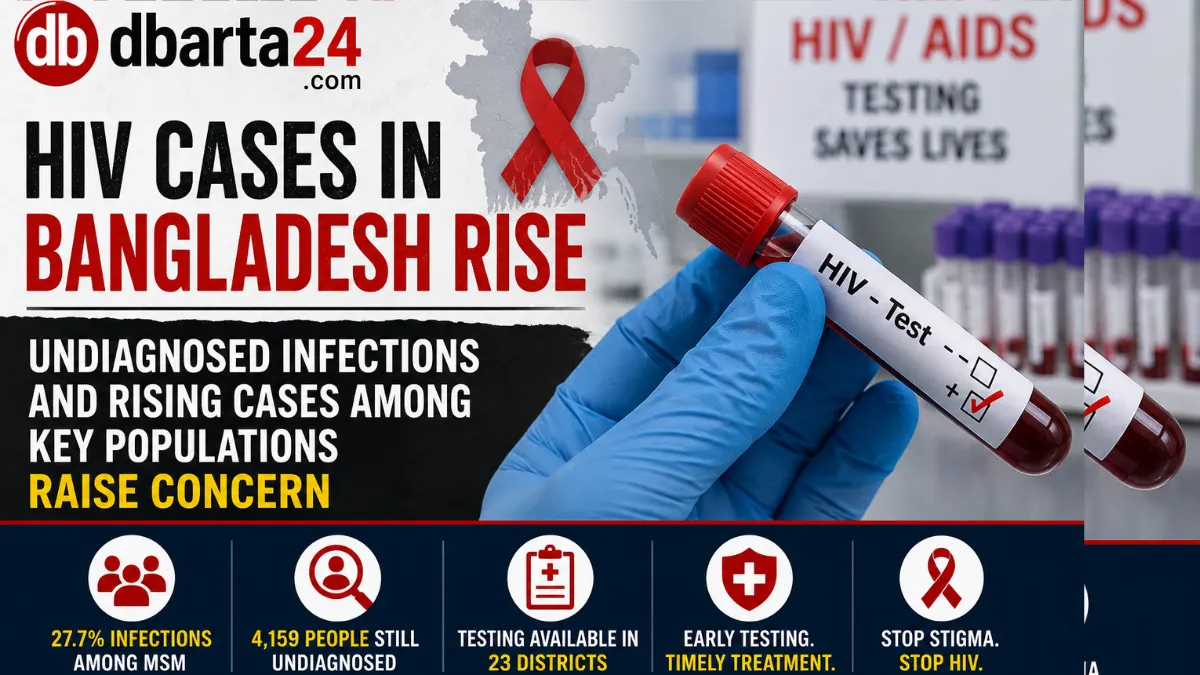 A healthcare professional preparing HIV test kits in a laboratory, representing efforts to improve HIV testing and treatment access in Bangladesh.