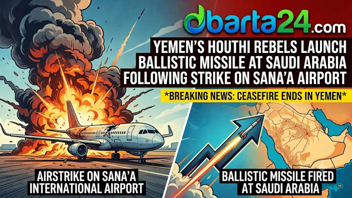 air defense systems or smoke following military escalations in the Yemen-Saudi Arabia conflict corridor.