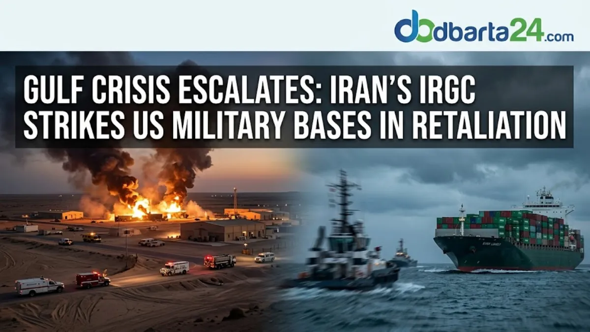 US military base in the Gulf region under high alert following IRGC retaliatory threats.