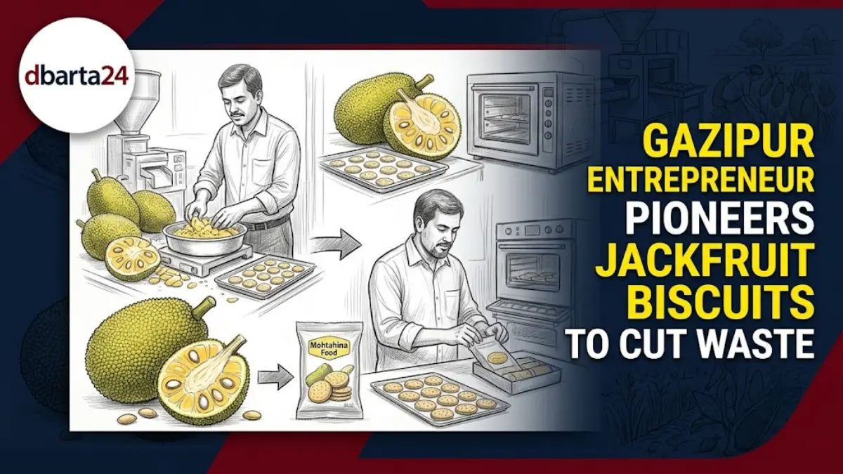 Processing and production of jackfruit biscuits at Mohtahina Food factory in Sreepur, Gazipur