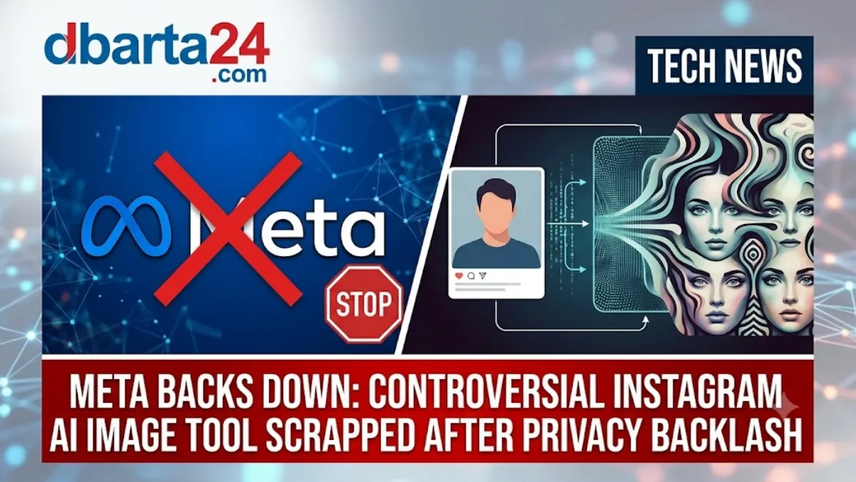 The Meta logo displayed on a digital screen reflecting privacy and AI technology.