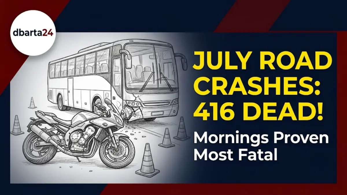 Wreckage of vehicles involved in a highway road crash in Bangladesh.