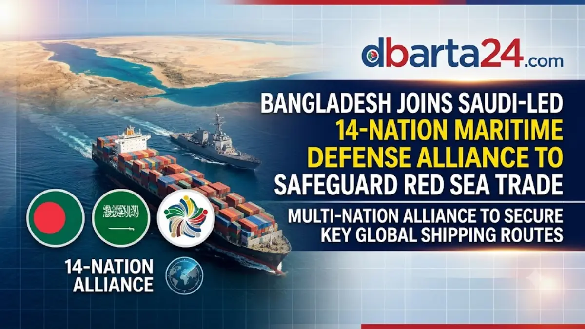 Commercial cargo vessel navigating the Red Sea maritime route representing international shipping security.