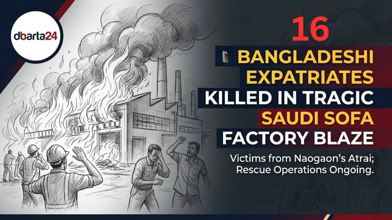 Sofa factory destroyed in fire claiming lives of Bangladeshi workers in Saudi Arabia