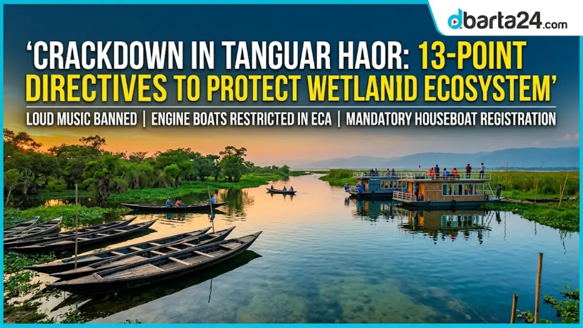 Tanguar Haor wetland ecosystem in Sunamganj, Bangladesh under new environmental protection rules.