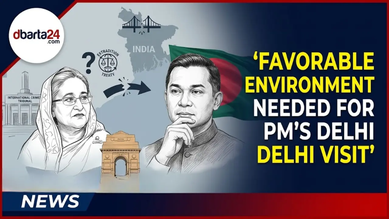 Foreign Ministry spokesperson AKM Shahidul Karim briefing reporters on PM Tariq Rahman's proposed Delhi visit.