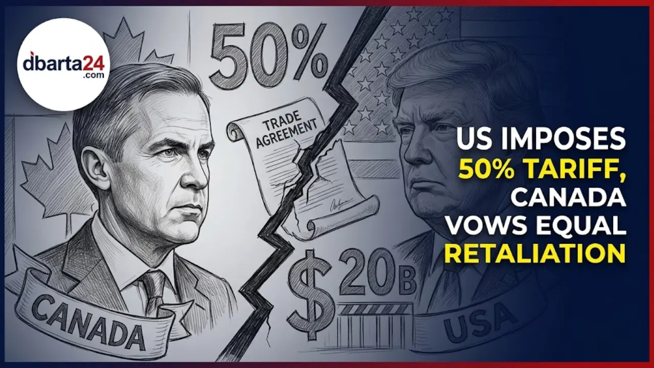 US and Canadian trade representatives fail to reach an agreement in Washington, leading to new 50% tariffs.
