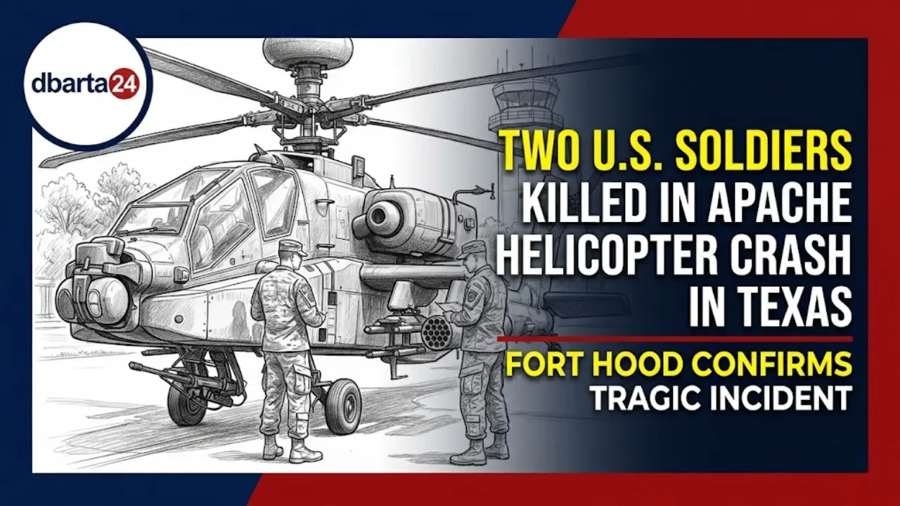 Wreckage site of US military Apache attack helicopter crash in Texas