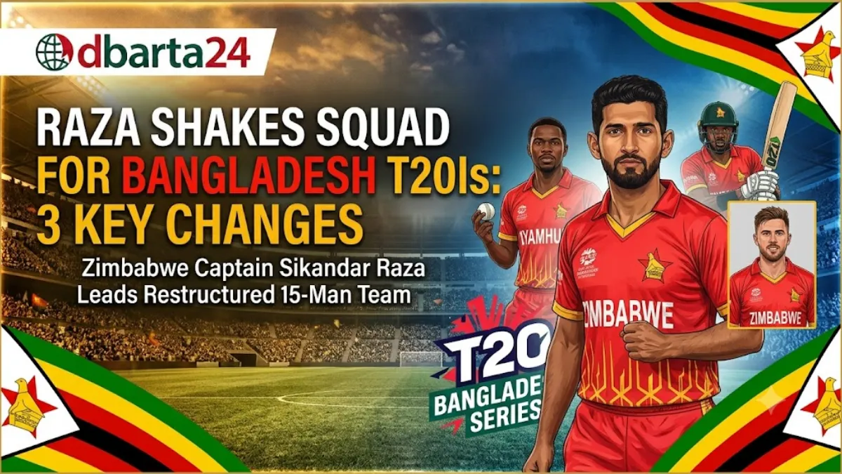 Zimbabwe national cricket team captain Sikandar Raza leading the squad ahead of the T20I series against Bangladesh.