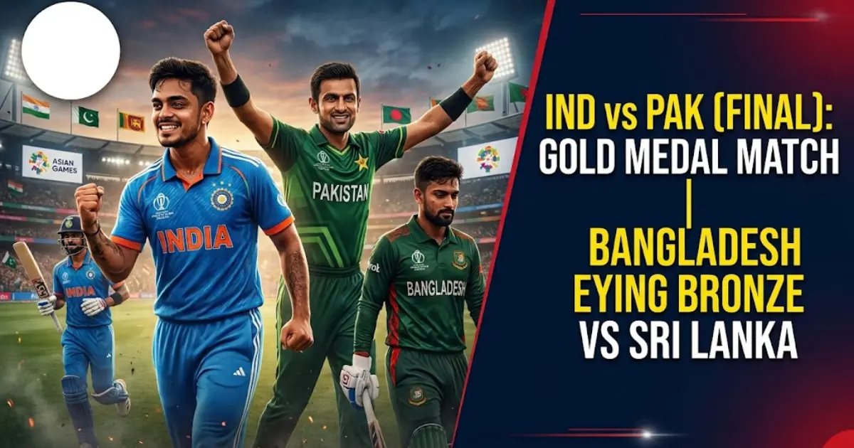 Bangladesh cricket team players during the Asian Games cricket match.