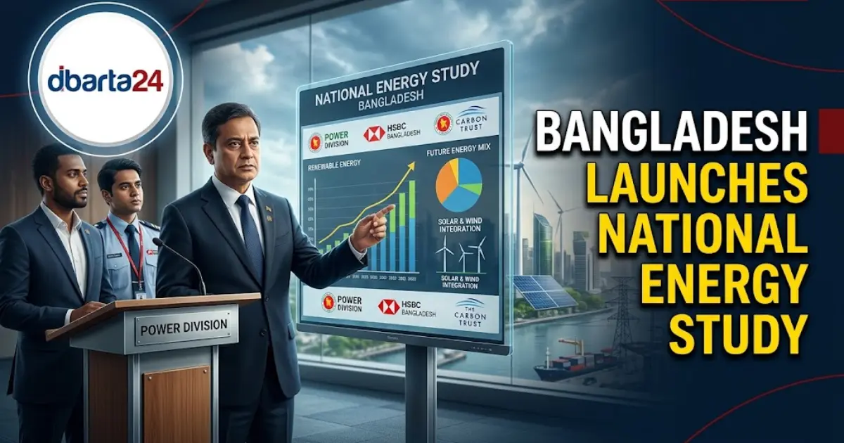 Representatives of the Bangladesh Power Division, HSBC Bangladesh, and The Carbon Trust during a meeting on the national energy study.