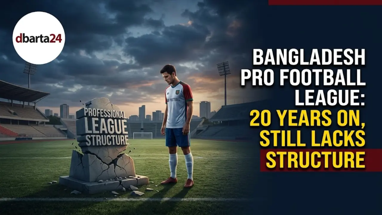 Bangladesh Premier League football match in progress at a local stadium