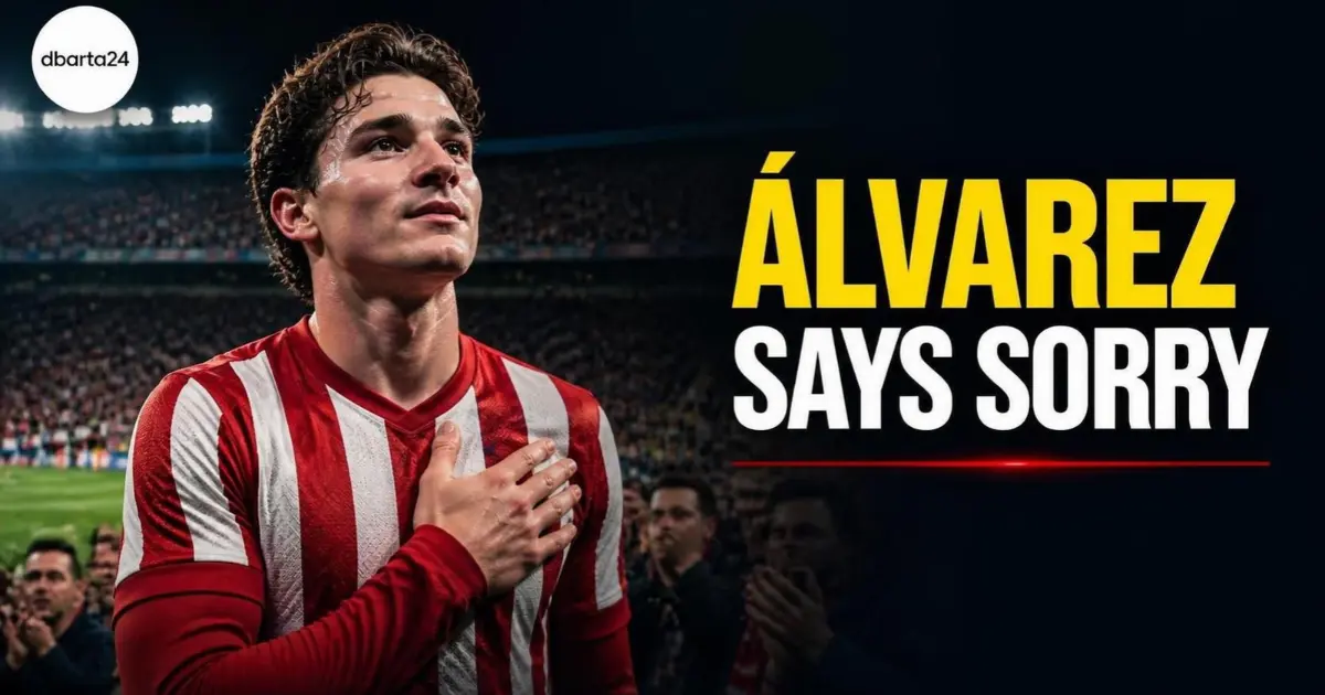 Atlético Madrid striker Julián Álvarez celebrates after scoring the winning goal against Deportivo La Coruña.
