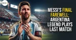 Lionel Messi waves to fans in tears during his emotional farewell match for Argentina at Estadio Monumental.