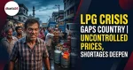 Liquefied petroleum gas (LPG) cylinders piled up at a retail distribution point in Bangladesh during a supply crisis.