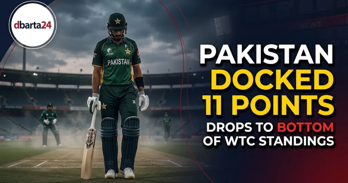 ICC penalizes Pakistan cricket team 11 points for slow over rate in Test Championship