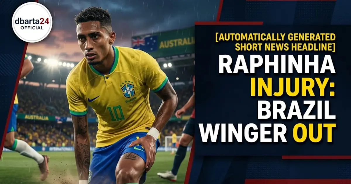 Raphinha in action for Brazil before suffering a thigh injury against Australia.