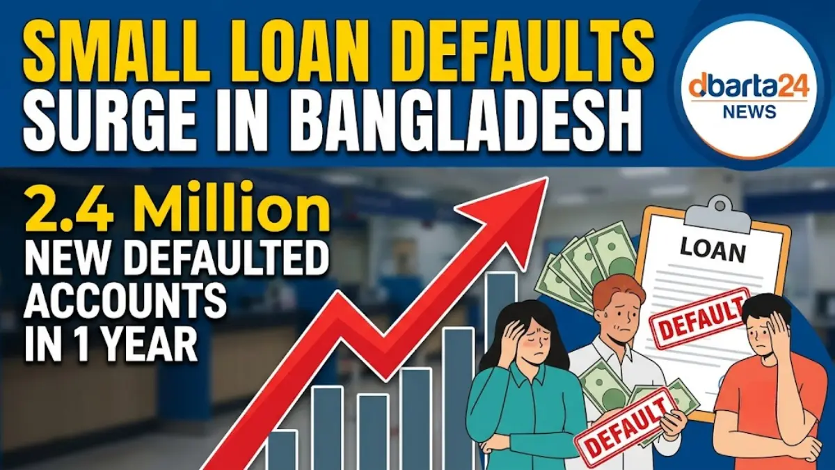 Graphical illustration of surging small loan defaults and non-performing loans in Bangladesh banking sector