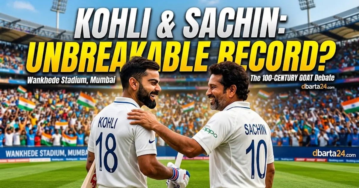 Virat Kohli and Sachin Tendulkar sharing a moment during an international match.